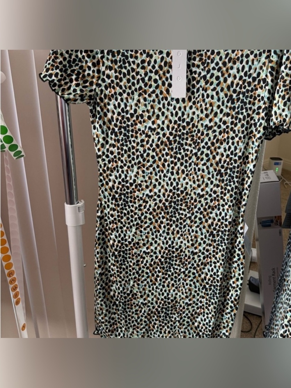 Good Luck Gem Multicolor Printed Mini Dress Size small NWT